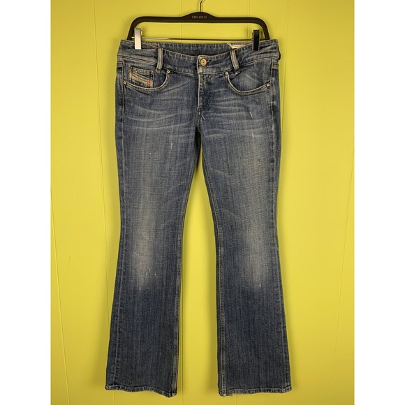 Diesel Jeans Diesel Jeans Womens 3 X 32 Blue Denim Low Rise Flare